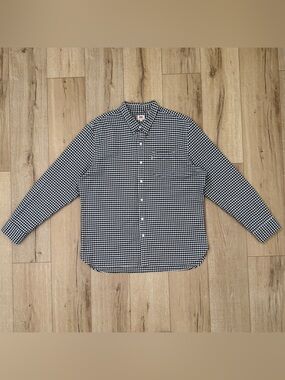 Levi’s Mens XXL Navy Gingham Check Button Up Long Sleeve Flannel Casual Shirt
